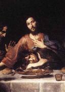 VALENTIN DE BOULOGNE, St John and Jesus at the Last Supper
